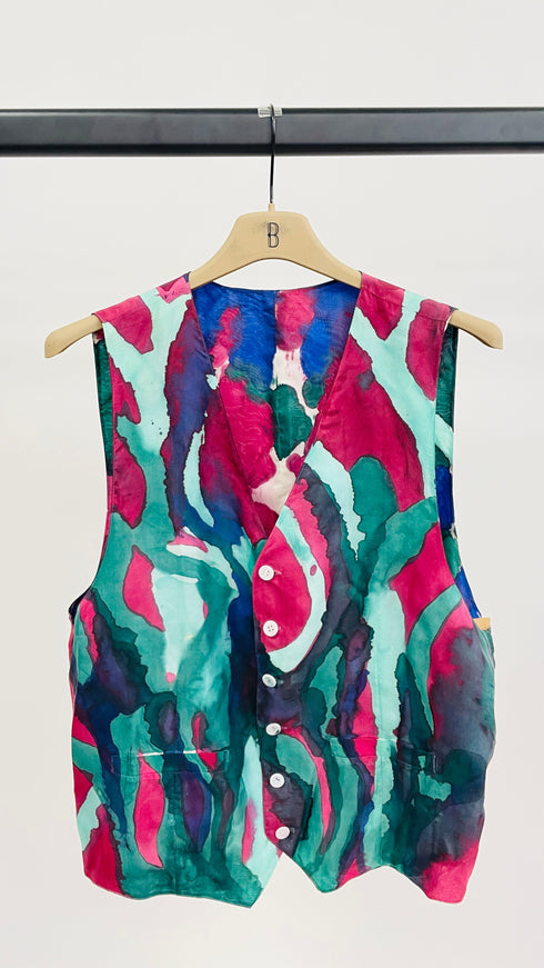 Gilet motivo acquerello