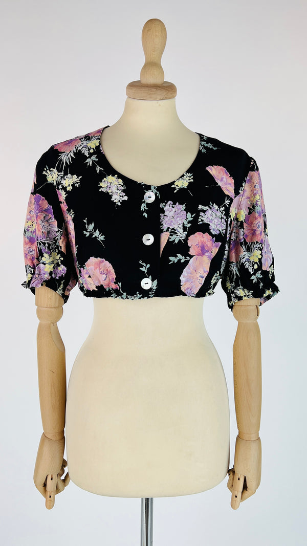 Cropped top floreale