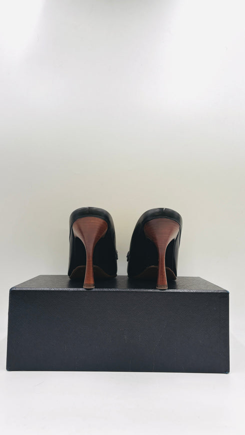 Mules neri con tacco N.38