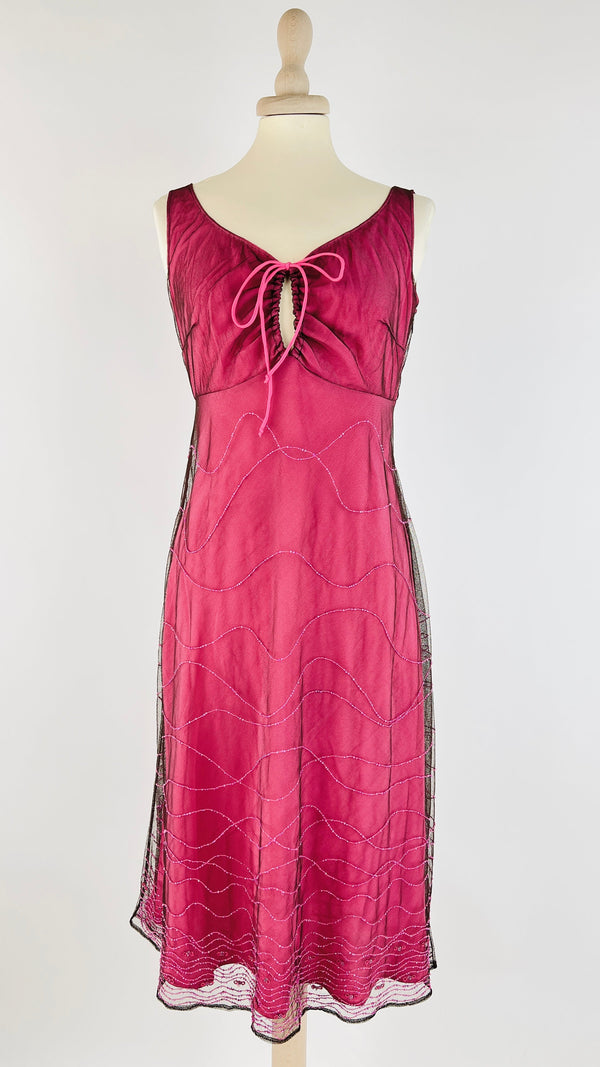 Abito corto ricamato vintage