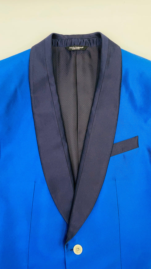 Blazer in seta con cartellino