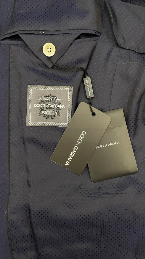 Blazer in seta con cartellino