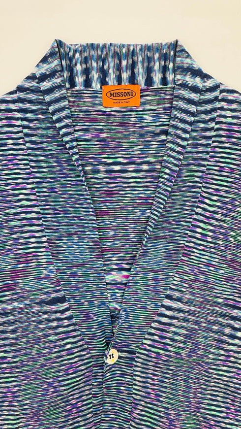 Cardigan blu fiammato