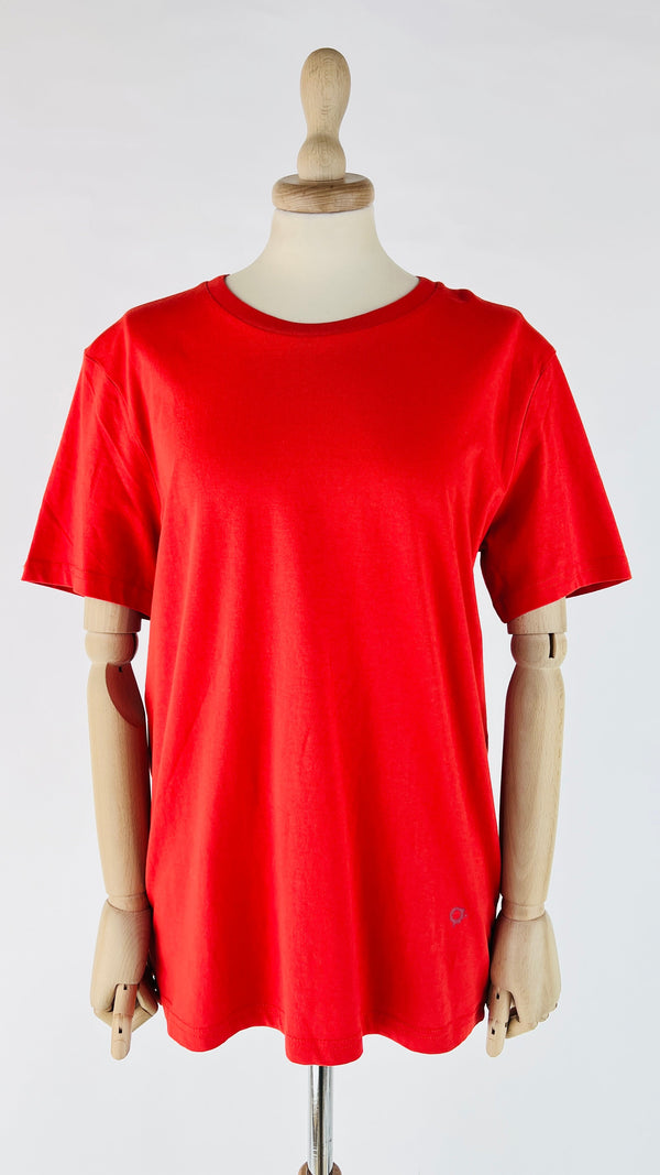 T-shirt a girocollo rossa