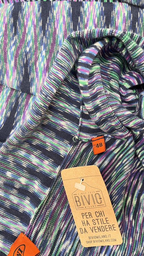 Cardigan blu fiammato