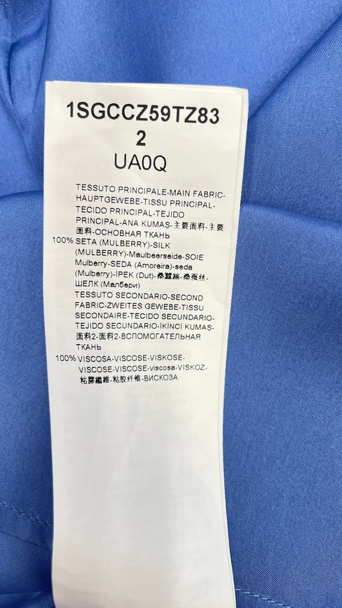 T-shirt raso di seta con cartellino