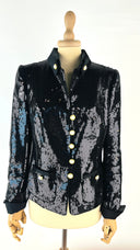 Giacca paillettes nera Valentino Tissus