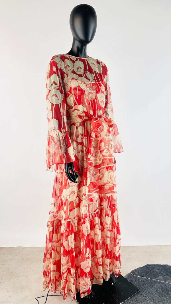 Abito due pezzi in seta stampata