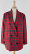 Blazer tartan con cartellino