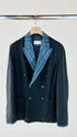 Blazer doppiopetto con revers righe