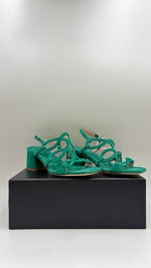 Sandalo in suede verde N.35/36/40/42