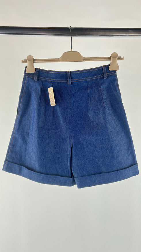 Shorts in denim con pences