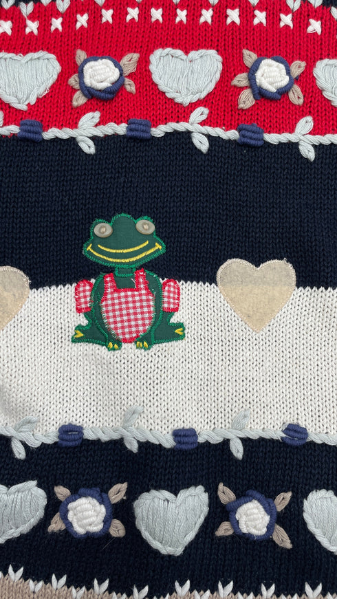 Maglia girocollo con ricami