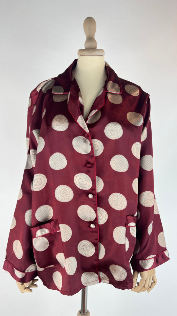 Camicia in seta maxi pois