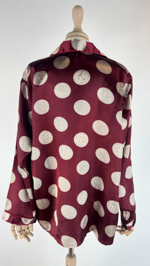 Camicia in seta maxi pois