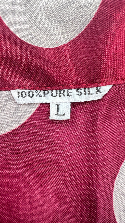 Camicia in seta maxi pois