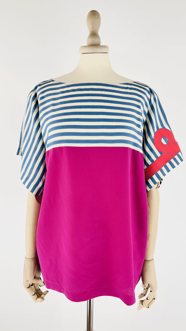 T-shirt in tessuto a righe vintage