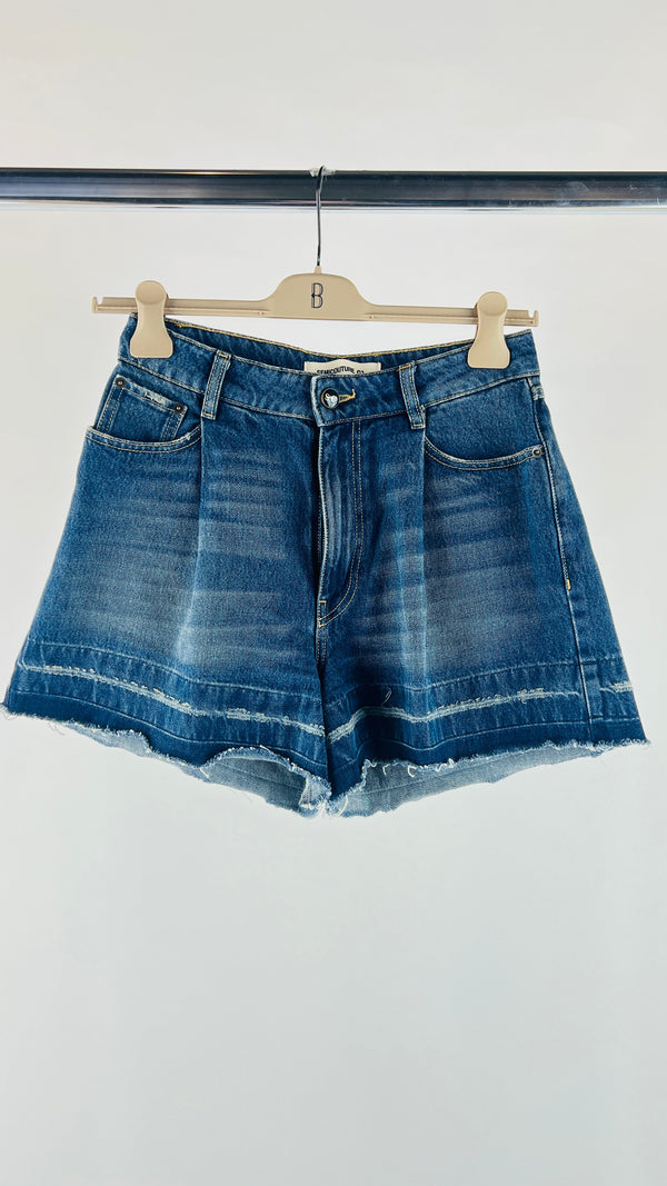 Shorts con orlo grezzo