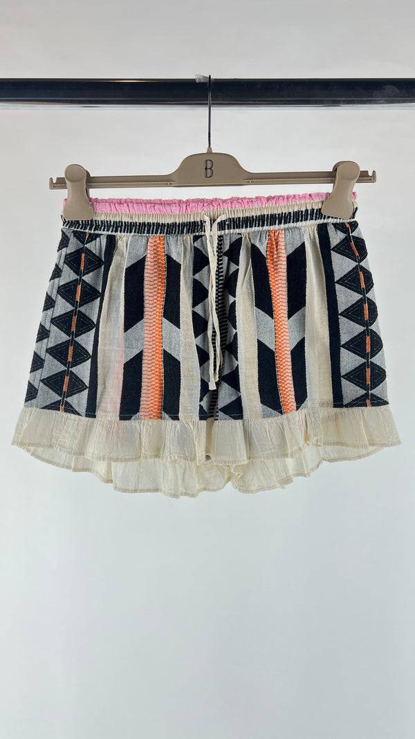 Shorts ricamati in 100% cotone