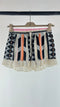 Shorts ricamati in 100% cotone