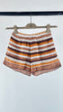 Shorts in crochet a righe