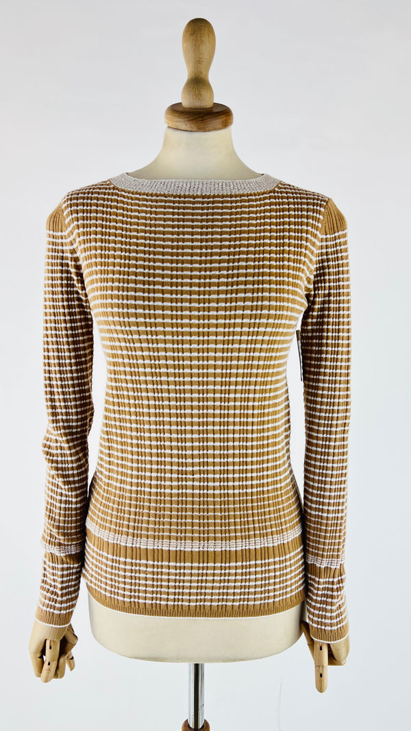 Maglia in coste a righe