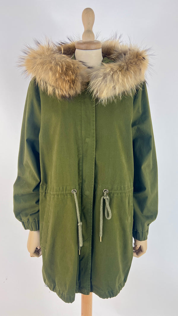 Parka con cappuccio removibile