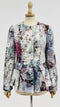Giacca pied de poule e fiori