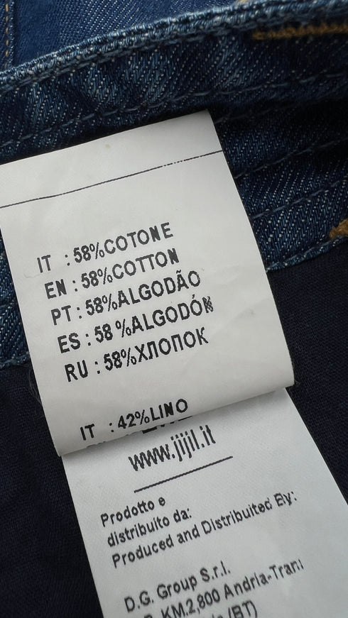 Shorts in denim con pences