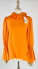 Blusa in seta con rouches Tory Burch