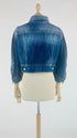 Giacca cropped in denim