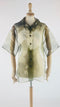 Camicia a maniche corte trasparente