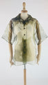 Camicia a maniche corte trasparente