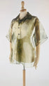 Camicia a maniche corte trasparente