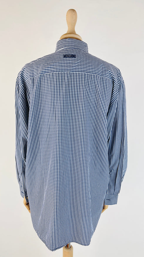 Camicia vichy blu vintage