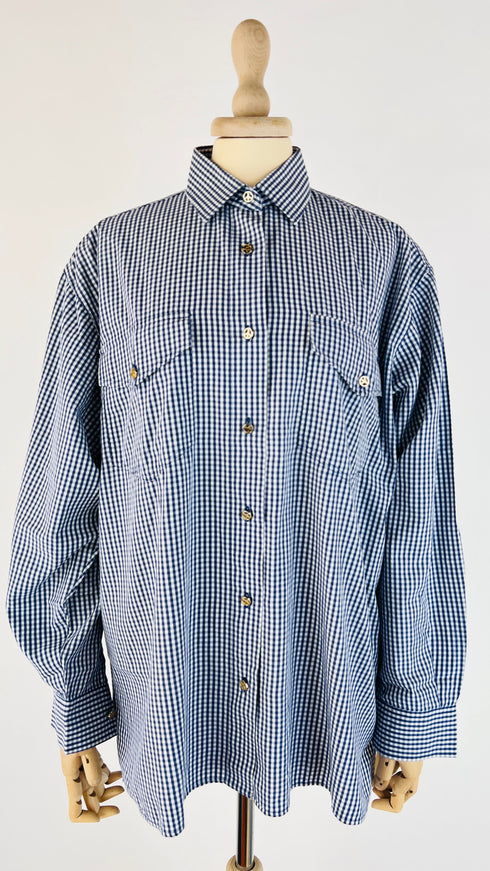 Camicia vichy blu vintage