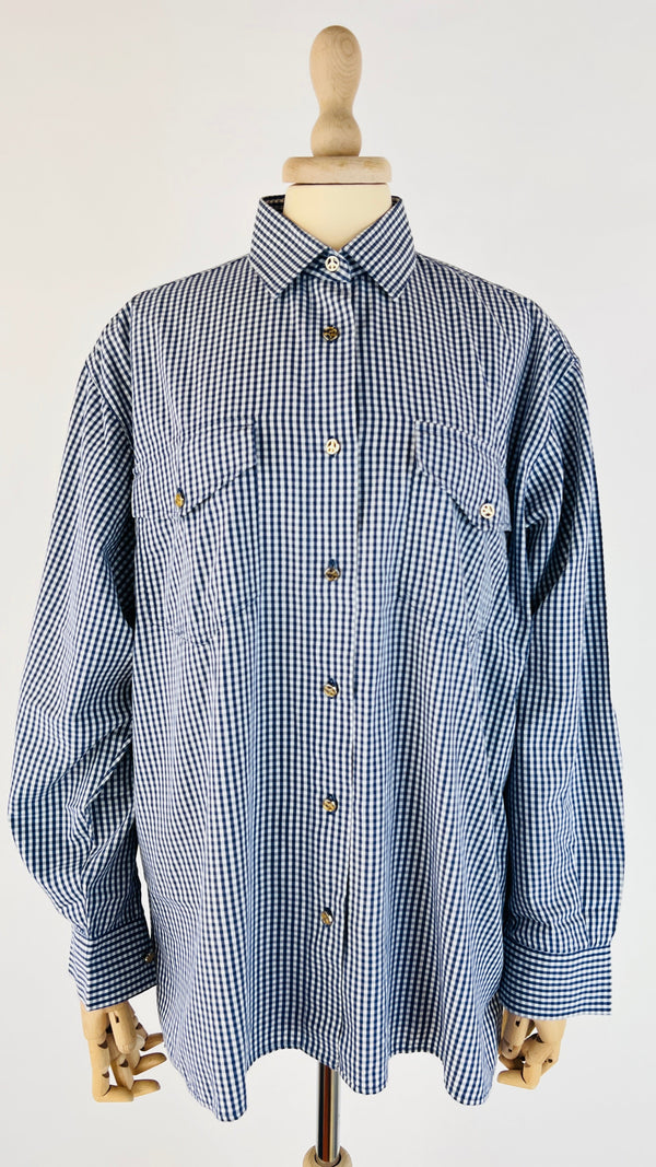 Camicia vichy blu vintage