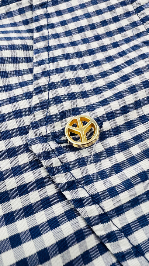 Camicia vichy blu vintage