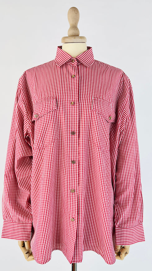 Camicia vichy rosso vintage