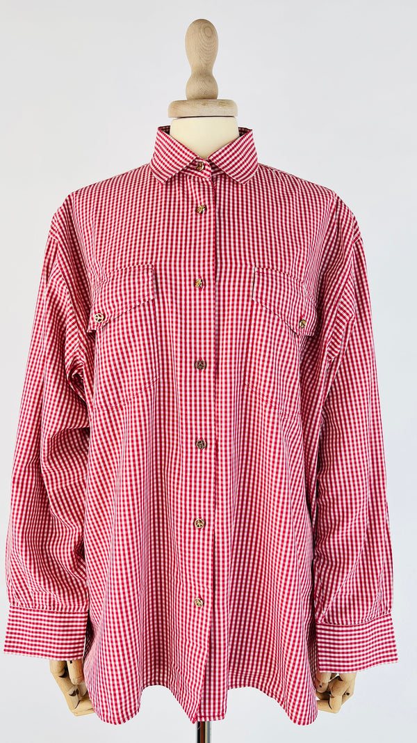 Camicia vichy rosso vintage