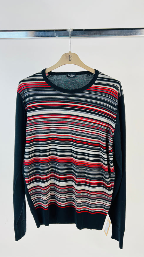 Maglia righe in lana merino