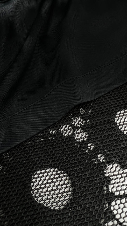 Gonna a ruota corta in pizzo