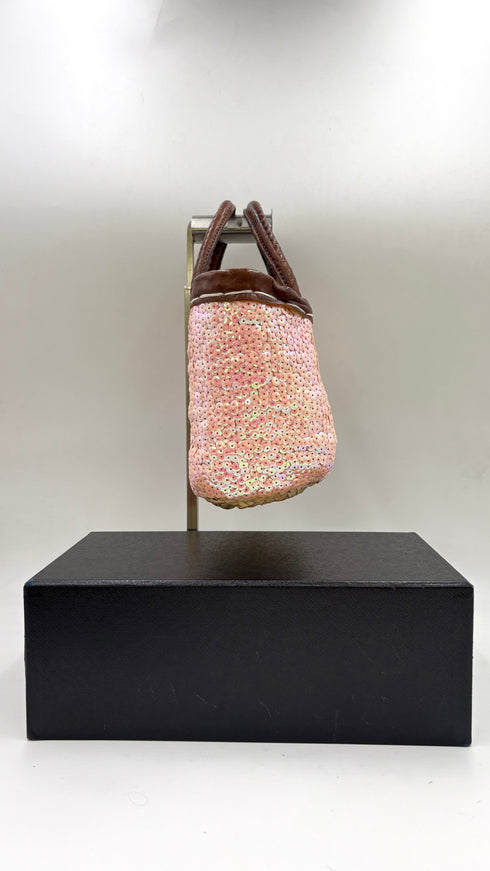 Borsa con paillettes a cuore