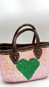 Borsa con paillettes a cuore