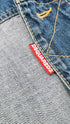 Giacca cropped in denim