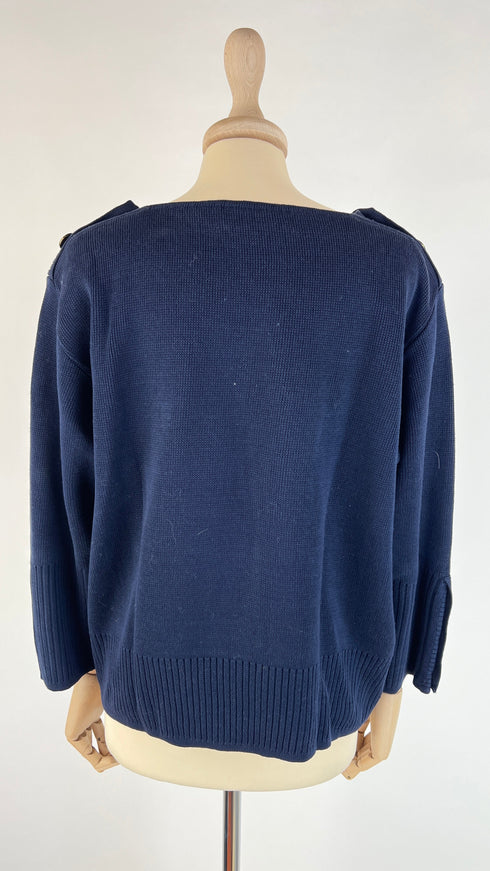 Maglione cotone blu vintage