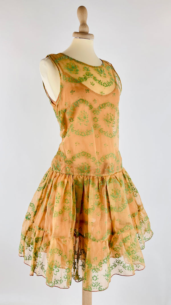 Abito corto in tulle stampa velluto