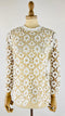 Blusa girocollo in pizzo