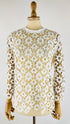 Blusa girocollo in pizzo