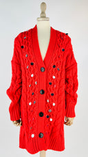Cardigan con paillettes oversized .TESSA